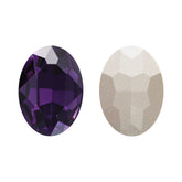 Amethyst Forma ovalada de vidrio de alta calidad Rhinestones elegantes